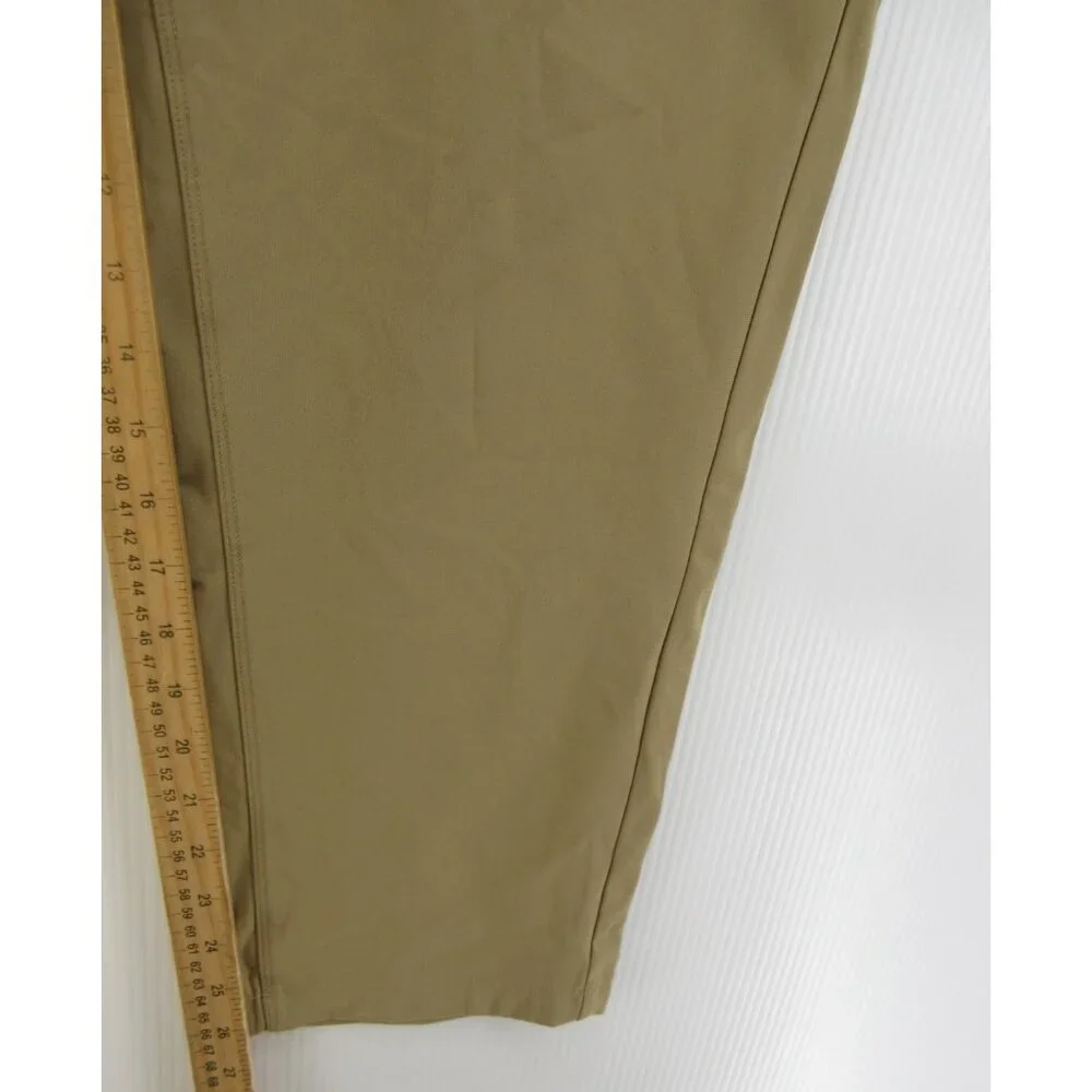 Fabletics Pants 40X26 Tan Performance Golf Commuter Travel Tech Logo